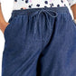 Karen Scott Women's Cotton Gemma Shorts Blue Size Petite X-Large