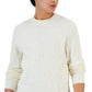 Alfani Men's Ribbed Marble Crewneck Sweater White Size X-Large