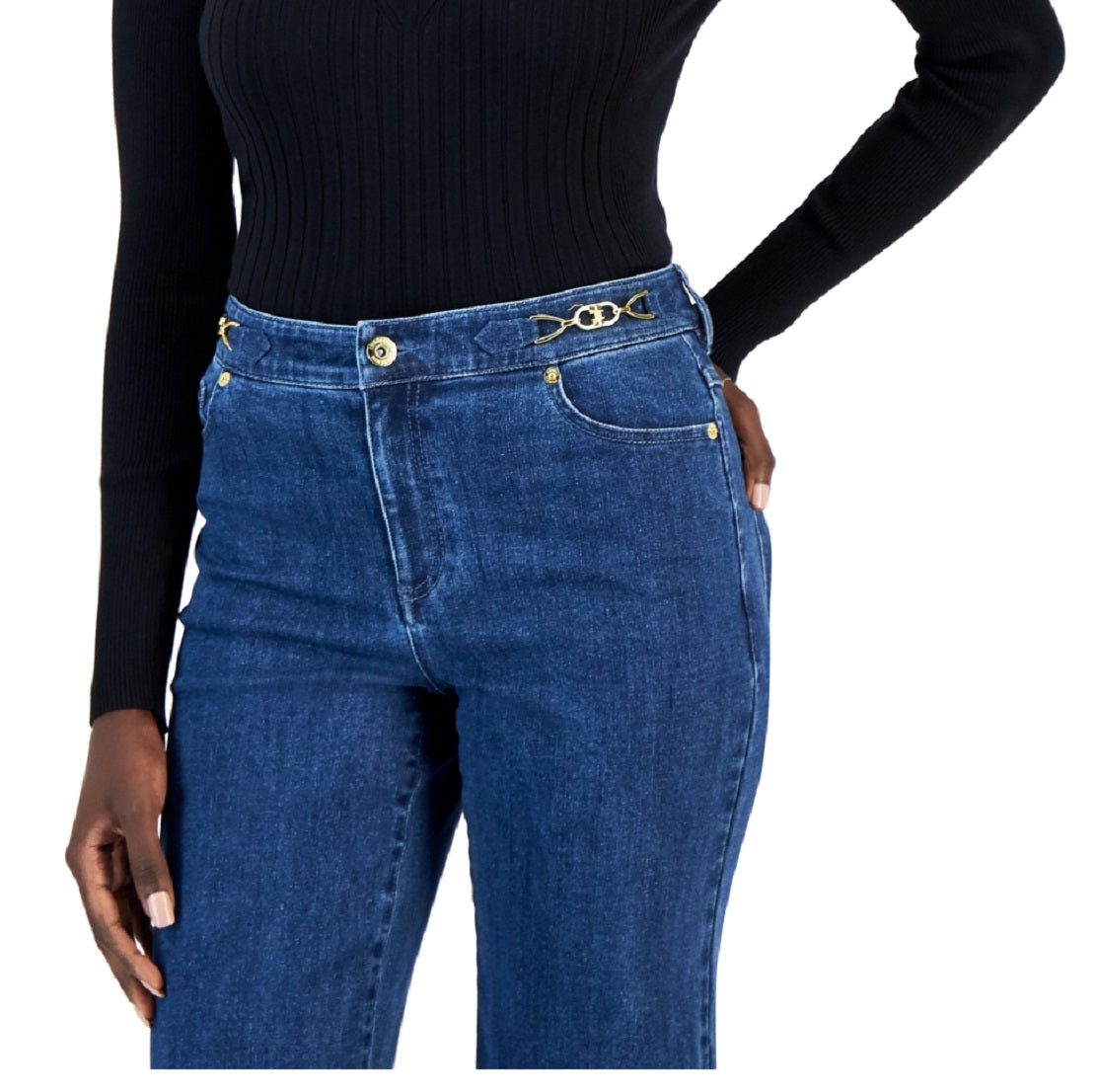 INC International Concepts Women's Ribbed Cold Shoulder Sweater Black Size XX-Large