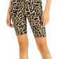 LNA Women's Leopard Print Bike Shorts Black Size X-Small