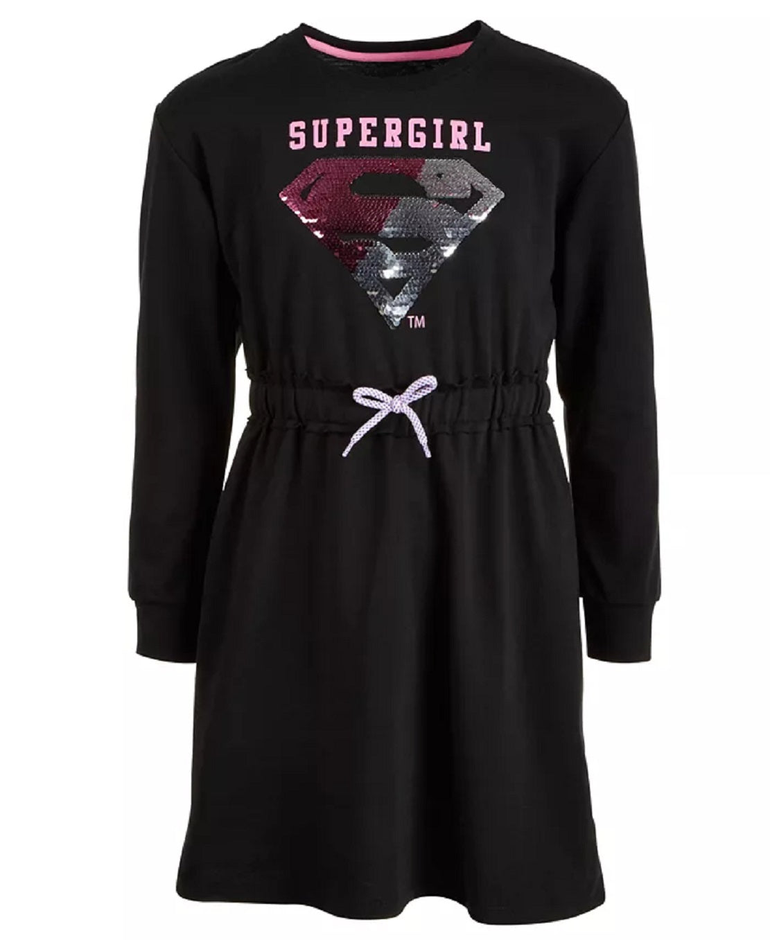 Dc Comics Big Girl's Supergirl Dress Black Size Large