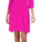 Julia Jordan Women's Knotted Three Quarter Sleeve Minidress Pink Size 12