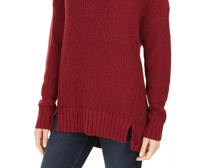 Style & Co Women's Cowl-Neck Sweater Red Size Small
