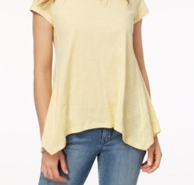 Style & Co Women's Golf Shirt 5 Iron Performance Polo Yellow Size Large