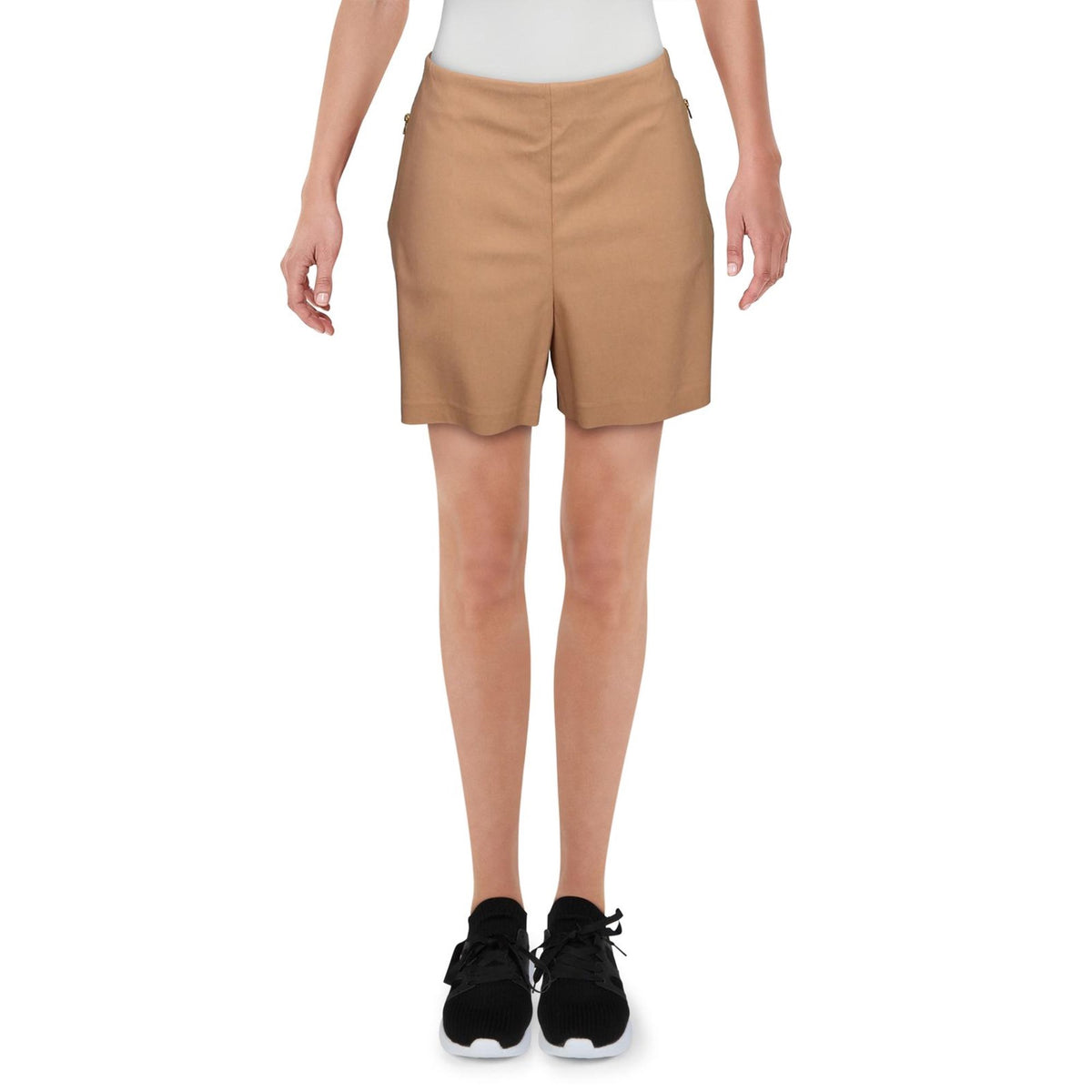 INC International Concepts Women's Bengaline Shorts Brown Size 14