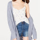 Hippie Rose Women's Printed Button Trim Top White Size Medium