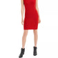 Maison Jules Women's Sleeveless Sweater Dress Red Size X-Large