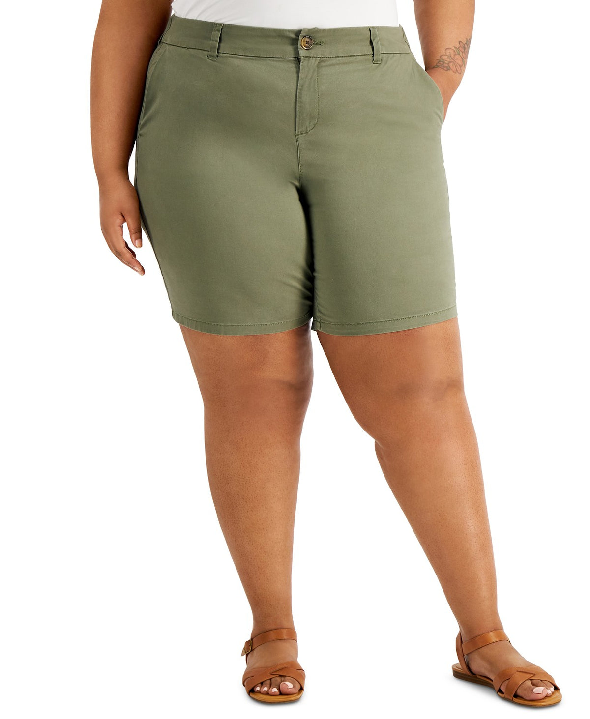 Style & Co Women's Bermuda Shorts Green Size 12