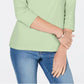 Karen Scott Women's Cotton Scoop Neck Top Green Size Petite Small