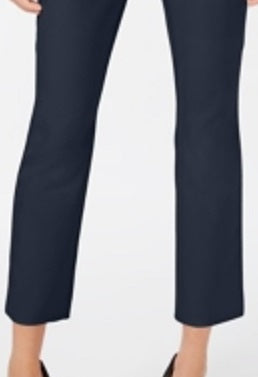INC International Concepts Women's Cropped Straight Leg Pants Blue Size 8