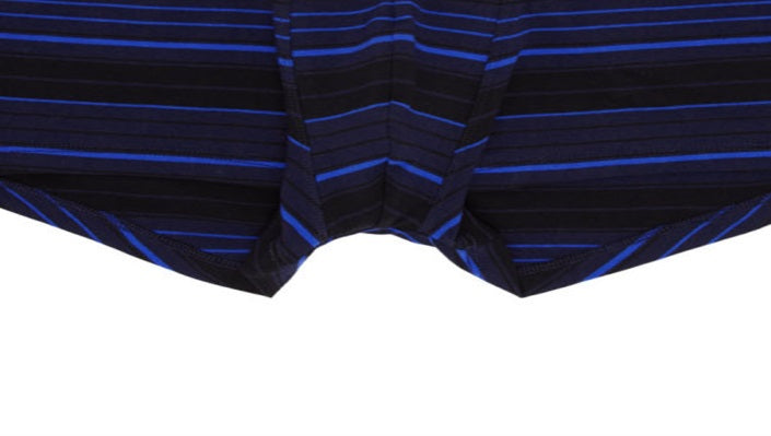 Boss Men's Stripe Boxer Briefs Blue Size Large