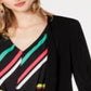 Bar III Women's Open Front Tie Side Jacket Black Size X-Small