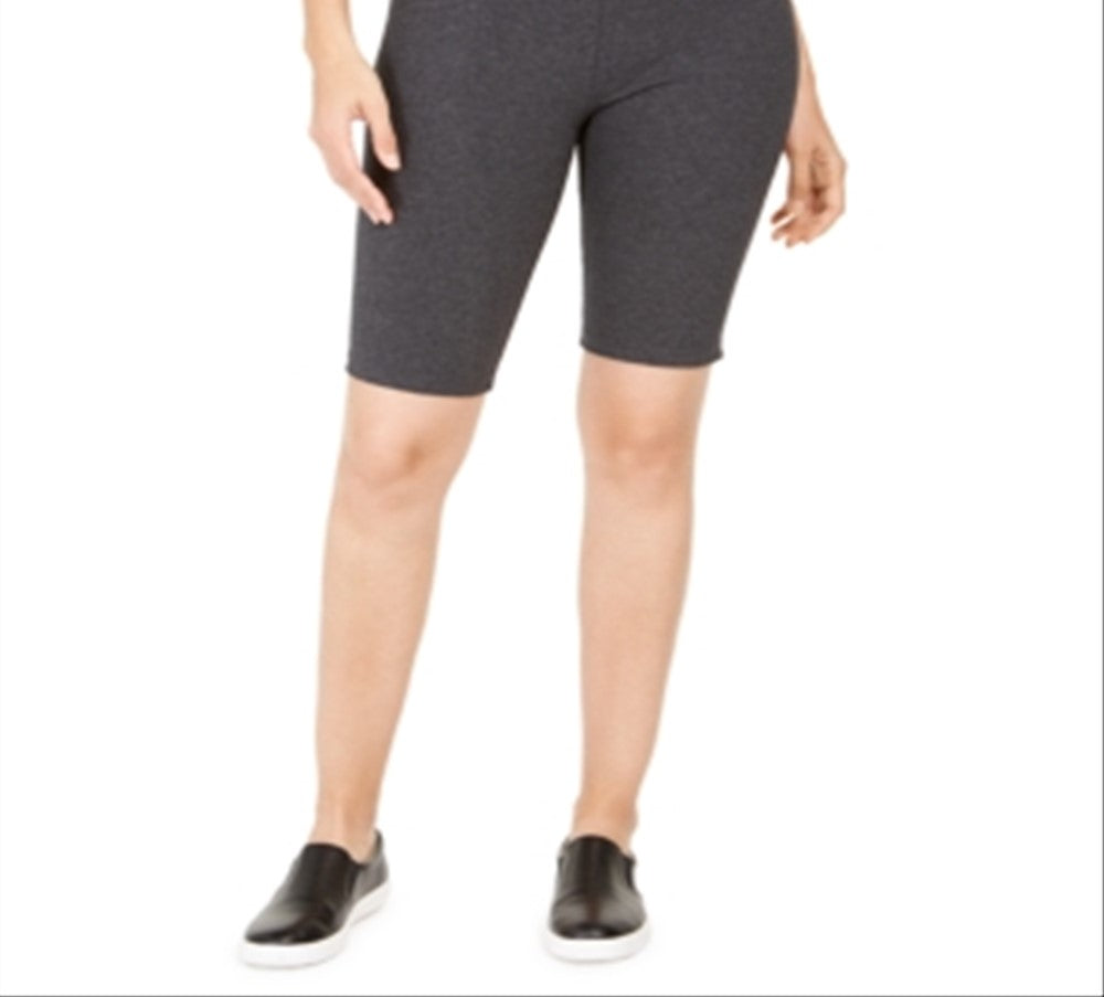 Style & CoWomen's Yoga Bike Shorts Grey Size X-Large