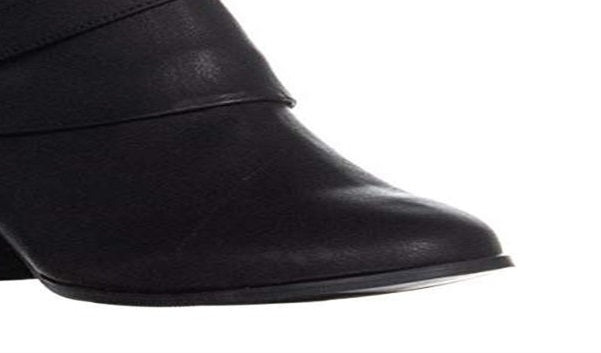 Thalia Sodi Women's Tully Faux Leather Block Heel Booties Black Size 5 M