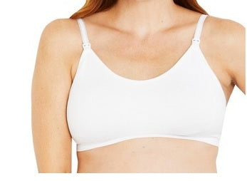 Motherhood Maternity Women's Seamless Full Coverage Clip Down Nursing Bra White Size S