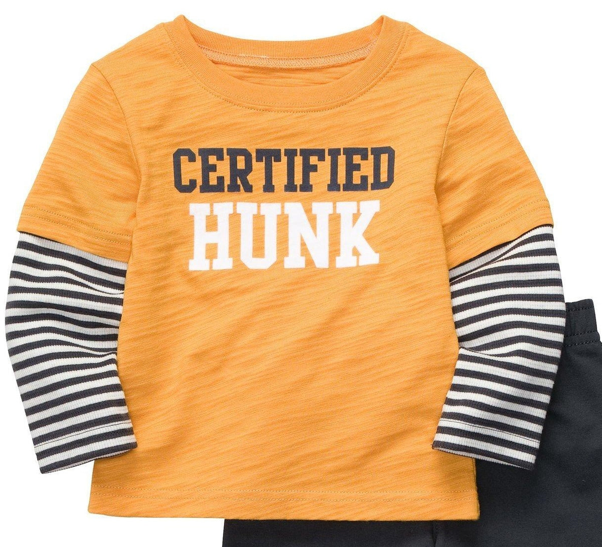 Carter's Toddler Boy's Certified Hunk Stripe Pants Set Yellow Size 4T