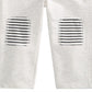 First Impressions Toddler Boy's Striped Knee Patch Pants White Size 4T