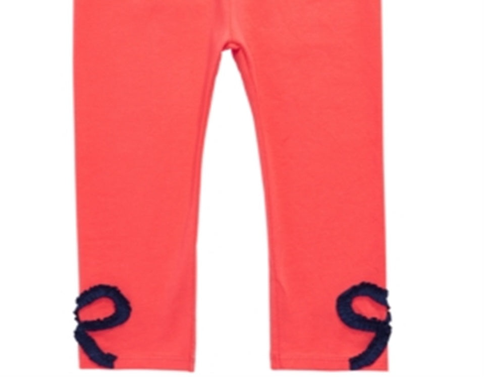 First Impressions Toddler Girl's Bow Trim Leggings Orange Size 4T