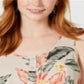 Style & Co Women's Printed Sleeveless High Low Swing Top Blush Blooms Size Petite S