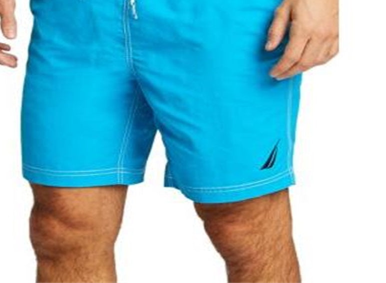 Nautica Men's Solid Swim Trunk Blue Size XX-Large
