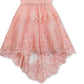 Rare Editions Big Girl's Lace Illusion Dress Pink Size 12