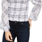 INC International Concepts Women's Metallic Plaid Smocked Top White Size Petite X-Large