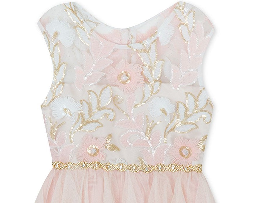 Rare Editions Toddler Girl's Sequin Embroidered Dress Pink Size 2T