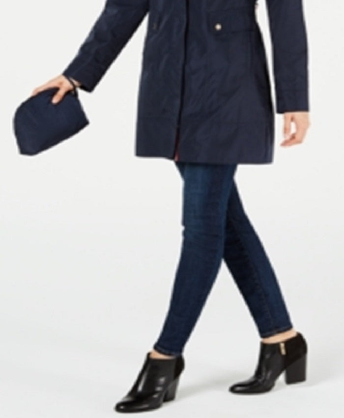 Tommy Hilfiger Women's Packable Anorak Jacket Blue Size Medium