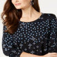 Style & Co Women's Printed Top Blue Size X-Small