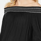 INC International Concepts Women's Ribbed 3/4 Sleeve Off Shoulder Blouse Black Size X-Small