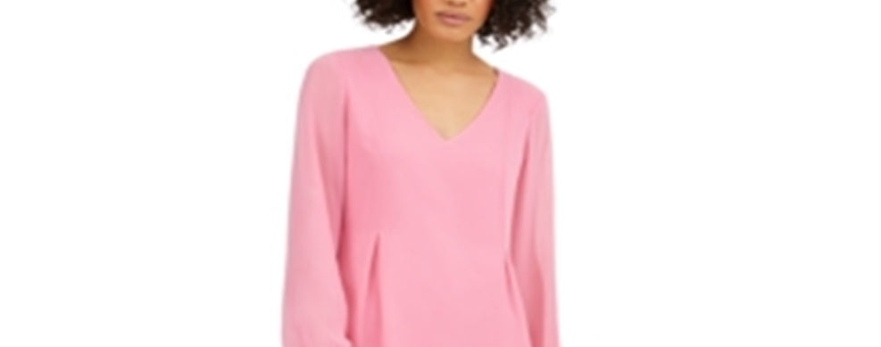 INC International Concepts Women's Bow Back Chiffon Dress Pink Size X-Small