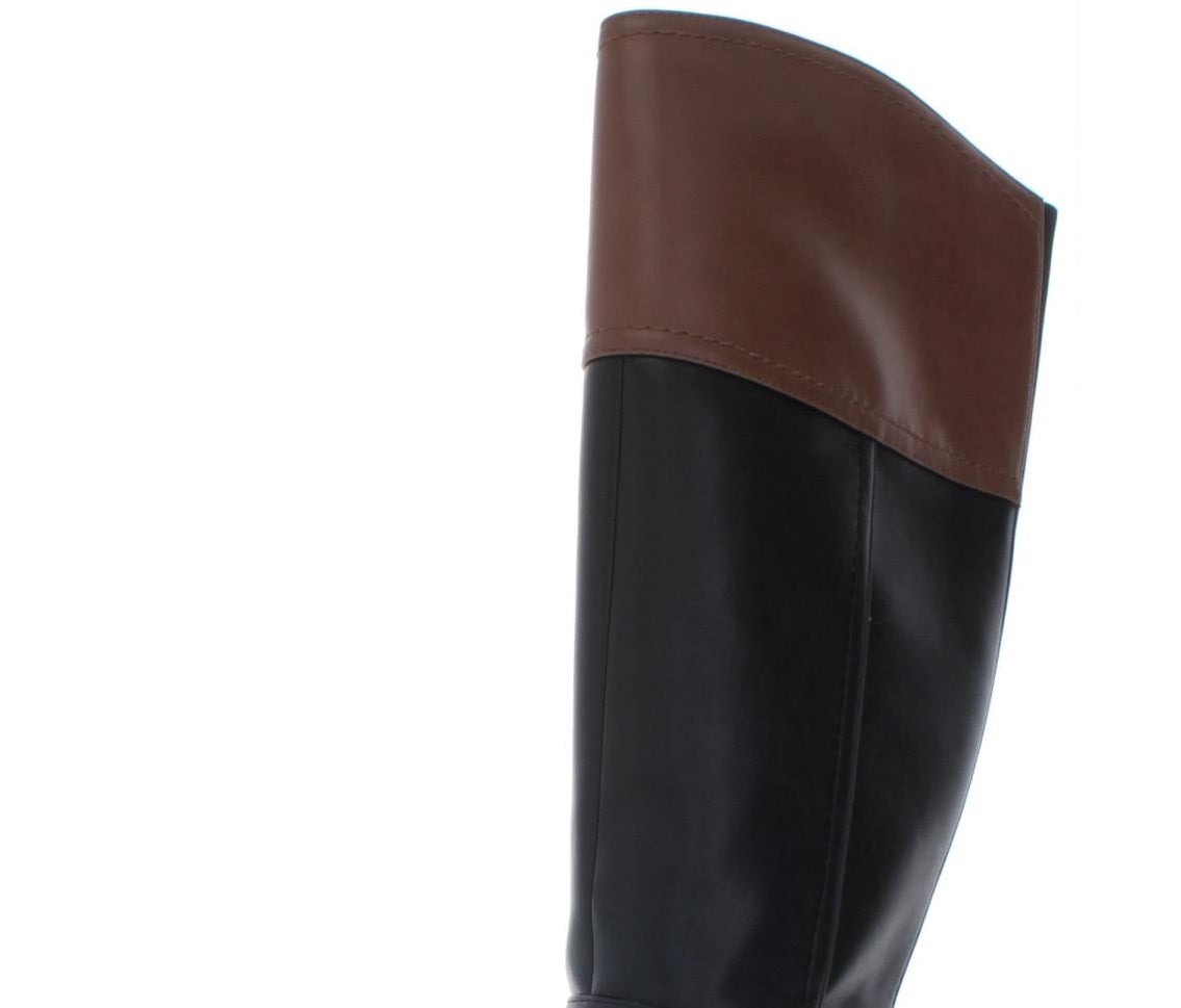 Tommy Hilfiger Women's Merritt Faux Leather Riding Boots Black Size 7 M