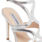 Steve Madden Sidney Ankle Strap Heeled Sandals 803 Silver Gray Size 5.5 M