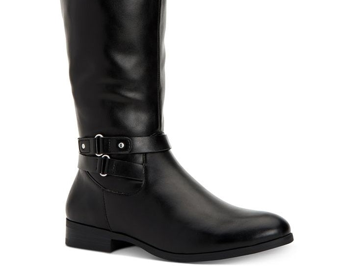 Style & Co Women's Kindell Wide Calf Riding Boots Gray Size 6.5M
