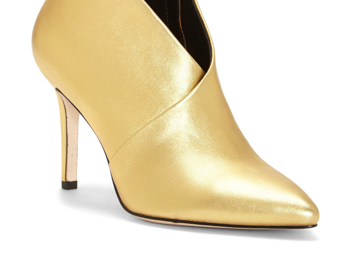 Jessica Simpson Women's Collection Karat Gold Layra Leather Bootie Yellow Size 6.5 M
