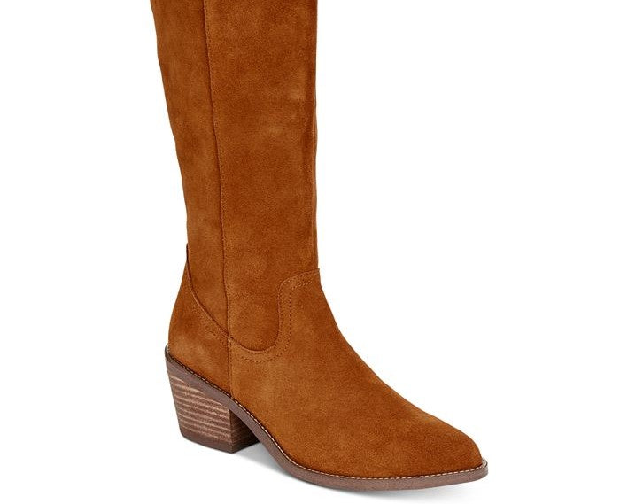 DV By Dolce Vita Women's Orphie Leather Pointed Toe Riding Boots -Brown Size 9.5M