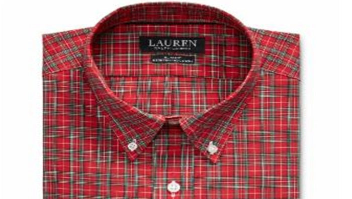Ralph Lauren Men's Dress Shirt Red Size 14.5X32X33