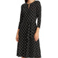 Ralph Lauren Women's Equestrian Keyhole a Line Dress Black Size 4 Petite