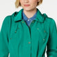 Charter Club Women's Water-Resistant Hooded Anorak Jacket Green Size XS