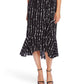 Vince Camuto Women's Chiffon Ruffled Slip Dress Black Size 12