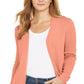 Charter Club Women's Open Front Curved Hem Completer Sweater Pink Size Petite X-Large