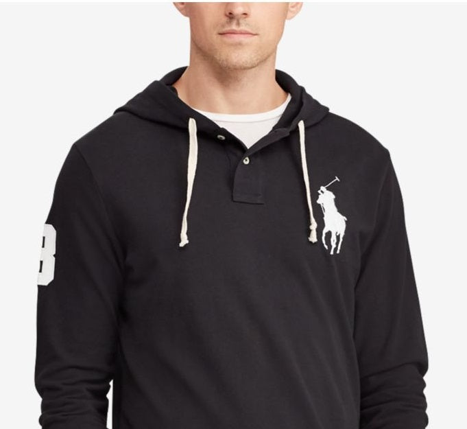 Ralph Lauren Men's Cotton Sweatshirt Hoodie Black Size Small
