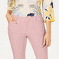 Charter Club Women's Newport Tummy Control Slim Fit Pants Pink Size 10