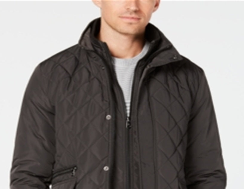 Calvin Klein Men's Quilted Lightweight Coat Gray Size Medium