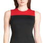 Tommy Hilfiger Women's Colorblocked Asymmetrical Dress Black Size 14