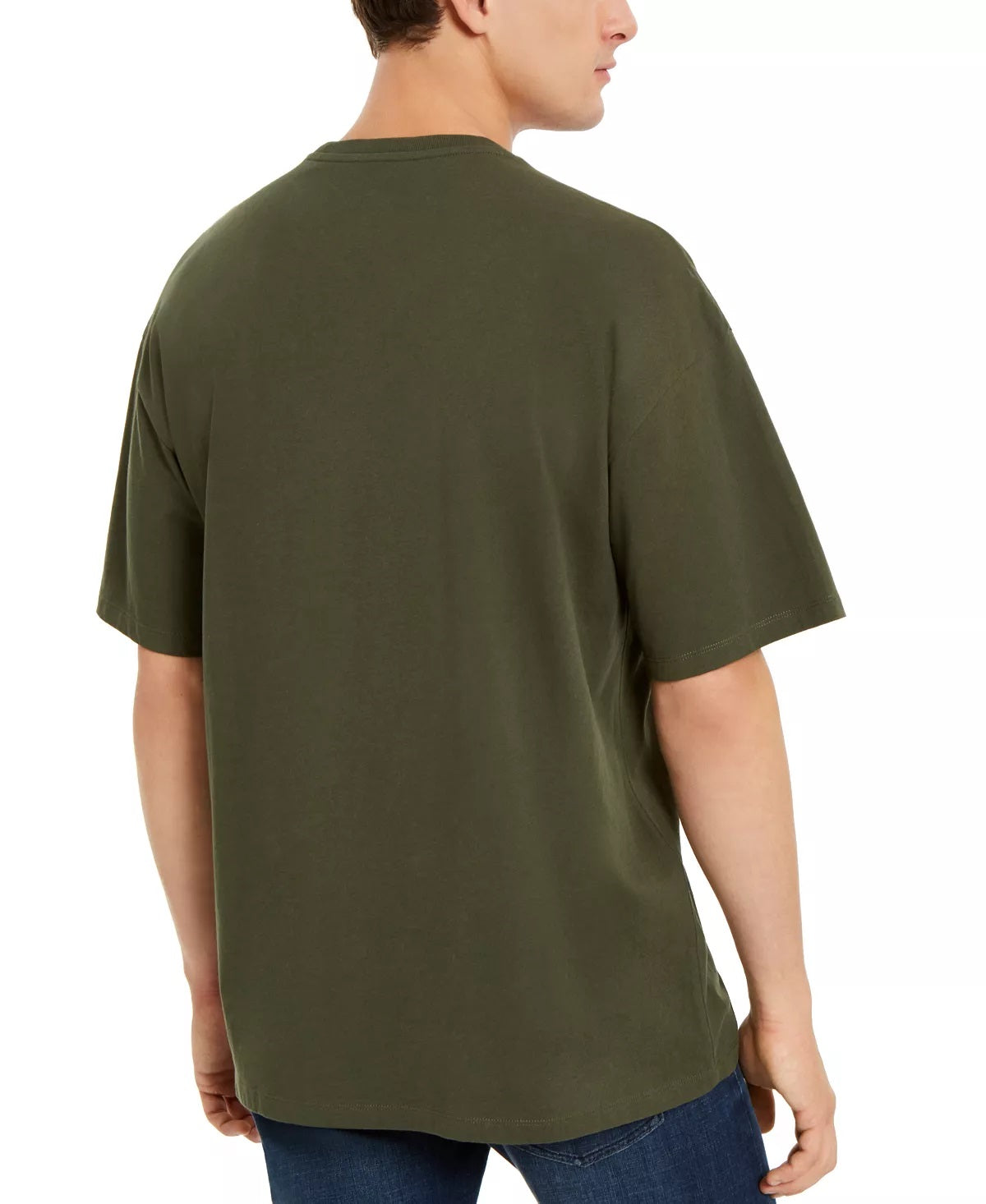AX Armani Exchange Men's Digital Alarm Clock Logo Graphic T-Shirt Green Size Large