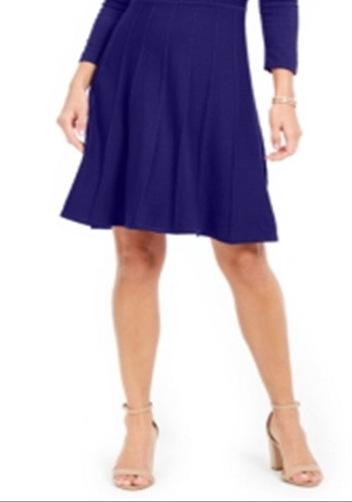 Jessica Howard Women's Textured Sweater Dress Blue Size Petite Small