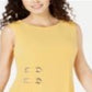 JM Collection Women's Grommet Waist Dress Yellow Size Petite SM