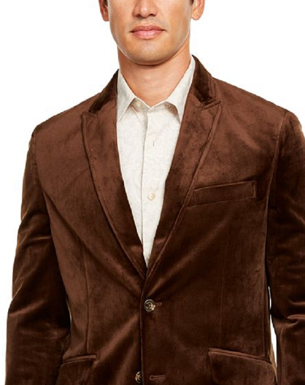 Tasso Elba Men's Velvet Sport Coat Brown Size X-Large