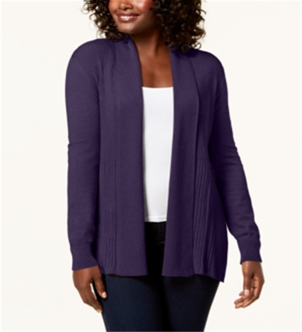 Karen Scott Women's Shawl Collar Cardigan Purple Size X-Small
